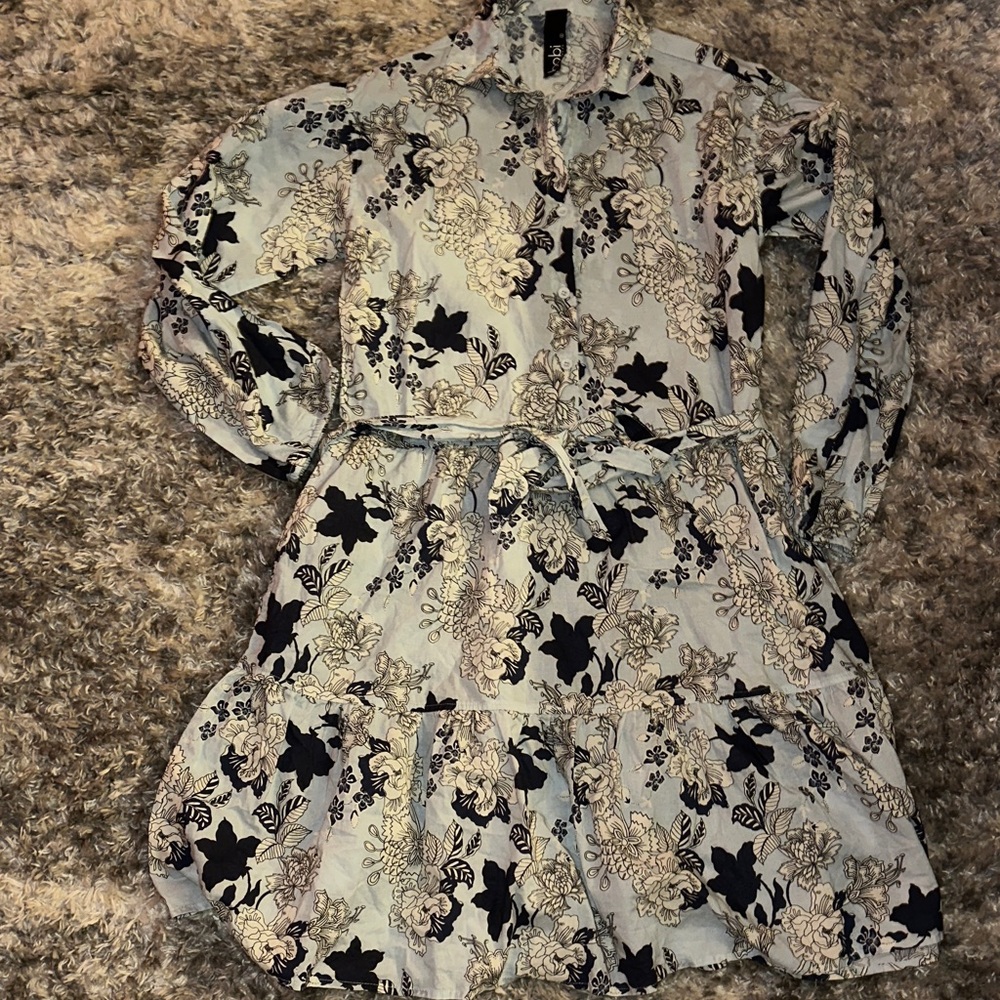 Bobi Floral Long Sleeve Dress EUC